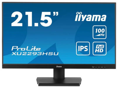 Монитор 21,5" Iiyama ProLite XU2293HSU-B7 черный, IPS, LED, 1920x1080, 16:9, матовая, 300cd/m2, 178°/178°, 100Hz, HDMI M/M, DP, FHD, USB
