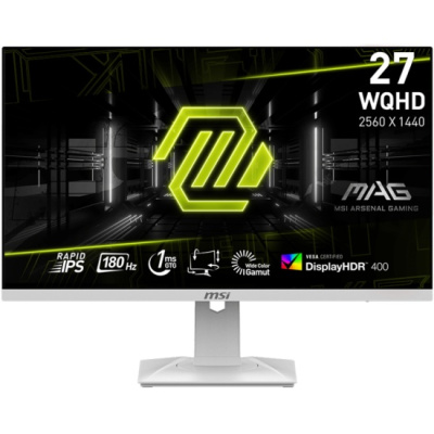Монитор 27" MSI MAG 274QRFW 2560x1440, IPS, 1мс, 400nit, 180Hz, 178/178, DP/2*HDMI, HAS, tilt, white