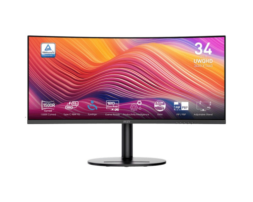 Монитор 34" MSI Modern MD342CQP 9S6-3PC59H-043 3440x1440 21:9 1ms(MPRT), VA Curve 1500R, 120Hz, 3000:1, 100M:1, 300nit, 178/178, 2*HDMI, DP,2xUSB-A, U