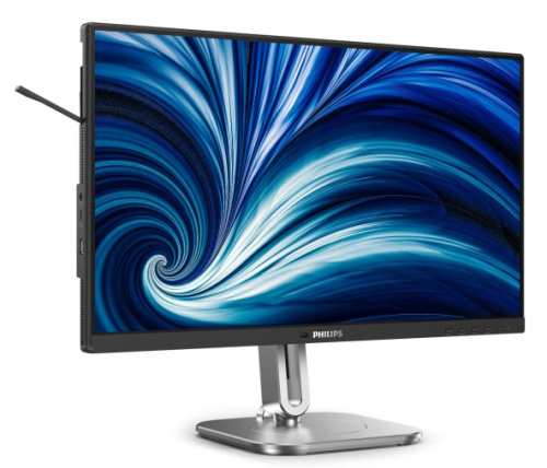 Монитор 23,8" Philips 24B2N4200 black, 1920x1080, WLED, 16:9, IPS, 300cd, 1500:1, 4ms, 178/178, VGA, HDMI, DP, USB Hub, Speakers, 120Hz, Tilt, HAS, Sw