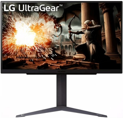 Монитор 27" LG 27GS75Q-B 2560x1440 LED 16:9, IPS, 300cd, 1000:1, 1ms, 178/178, DP, HDMI, 200Hz, tilt, HAS, pivot, black