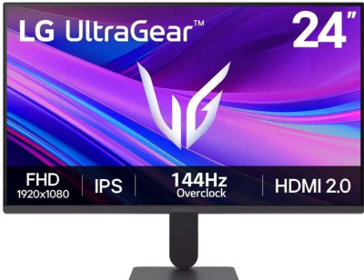 Монитор 23,8" LG UltraGear 24G411A-B 1920x1080 LED 16:9, IPS, 300cd, 1500:1, 178гр/178гр, DP, HDMI, 144Hz, black