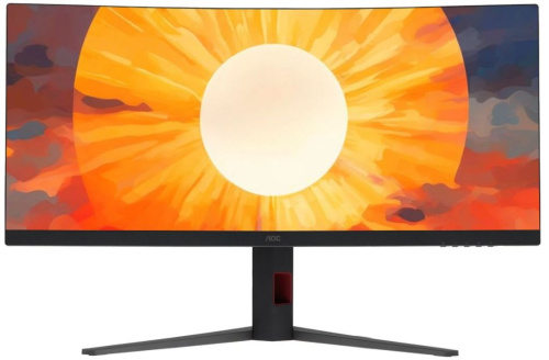 Монитор 34" AOC CU34G4 3440x1440 WLED, 21:9, VA, 300cd, 1ms, 300cd, 2500:1, 178гр/178гр, DP, HDMI, 180Hz, curved 1500R, HAS, black