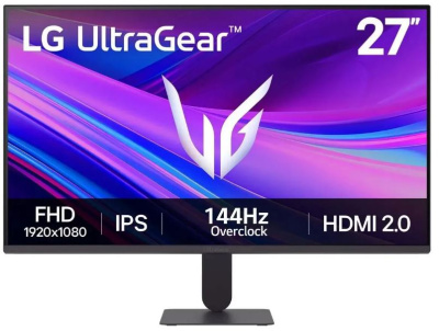 Монитор 27" LG UltraGear 27G411A-B 1920x1080 LED 16:9, IPS, 250cd, 1500:1, 178гр/178гр, DP, HDMI, 144Hz, black