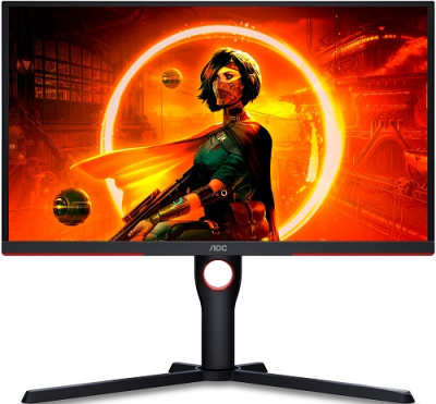 Монитор 25" AOC 25G3ZM black-red с поворотом экрана (VA, 1920x1080, 240Hz, 0.5 ms, 178°/178°, 300 cd/m, 80M:1)