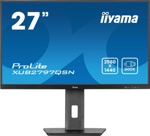 Монитор 27" Iiyama ProLite XUB2797QSN-B2 2560x1440, LED, 16:9, IPS, 300cd, 1300:1, 178/178, 100Hz, HDMI, M/M, матовая, HAS, Piv, DP, USB, black