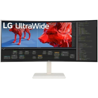 Монитор 38" LG UltraWide 38WR85QC-W 3840x1600, IPS, 21:9, 450cd/m2, 1000:1, 144Hz, 1ms (GtG), cureved 2300R, 178є/178є, VESA 100x100, RJ-45, 2*HDMI, D