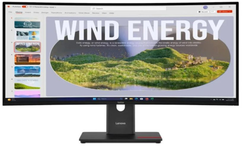 Монитор 34" Lenovo ThinkVision T34WD-40 64AEGAT1UK 3440x1440, LED, 21:9, VA, 300cd, 3000:1, 4ms, 178гр/178гр, HDMI, 120Hz, HAS, Piv, DP, USB, black