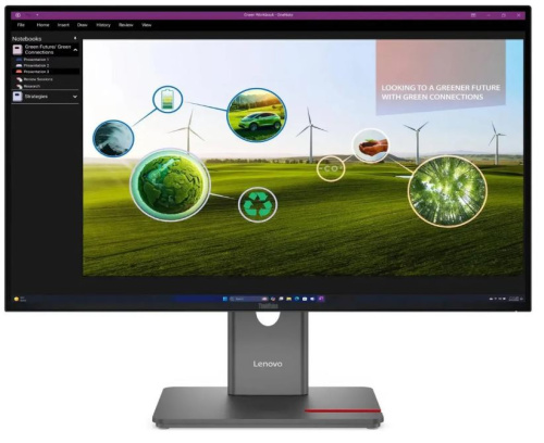 Монитор 27" Lenovo ThinkVision P27Q-40 64A7GAT6UK 2560x1440, LED, 16:9, IPS, 350cd, 1500:1, 4ms, 178гр/178гр, HDMI, 24Hz, HAS, Piv, DP, USB, black