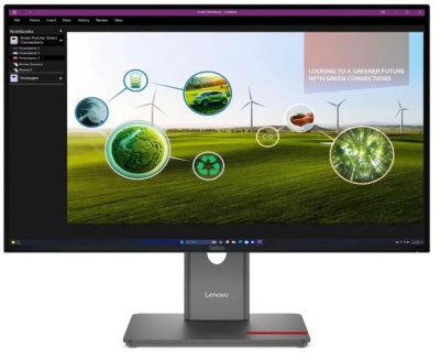 Монитор 27" Lenovo ThinkVision P27Q-40 64A7GAT6UK 2560x1440, LED, 16:9, IPS, 350cd, 1500:1, 4ms, 178гр/178гр, HDMI, 24Hz, HAS, Piv, DP, USB, black