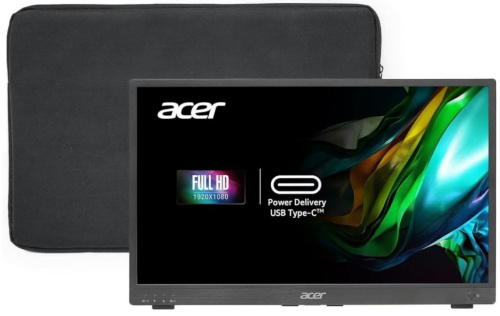 Монитор 17,3" Acer PM181QAbmiux UM.BP1CD.A01 1920x1080,16:9, IPS, 250cd, 7ms, 60Hz, MiniHDMI, Type-C, SPK, Audio Out, Speakers 0.5Wx2, ZeroFrame, Bl