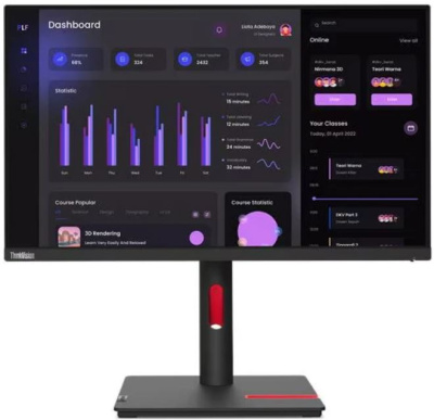 Монитор 23,8" Lenovo ThinkVision T24i-30 63CFMAR1CB 1920x1080, 16:9, IPS, 250cd, 4ms, VGA, HDMI, DP, 60Hz, HAS