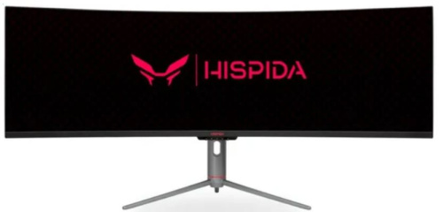 Монитор 49" Hispida GI49DQV12HI 5120x1440, VA, 320nit, 3000:1, 6ms, 178/178, 120Hz, DP, HDMI, 2*USB-A, black