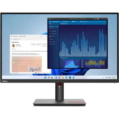 Монитор 27" Lenovo ThinkVision T27p-30 63A9GAT1EU 3840x2160, 4 ms, 350 кд/м2, 1300:1, 178°/178°, 16:9, 60Hz, HDMI, DP, 4*USB3.2, USB-C, VGA, Tilt, Swi