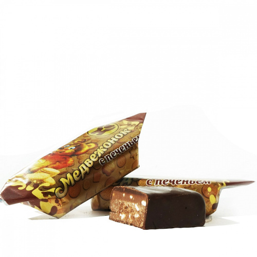 Конфеты Медвежонок с печеньем, Шоколадная фабрика Новосибирская