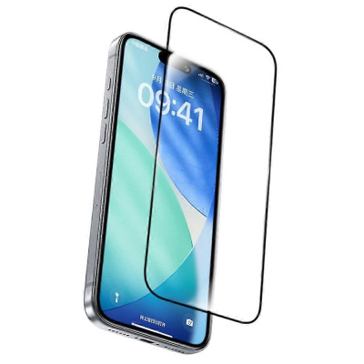 Защитное стекло Benks Full Coverage для Apple iPhone 16 Pro/17/17 Pro антибликовое прозрачное (совместимо с чехлом UAG)