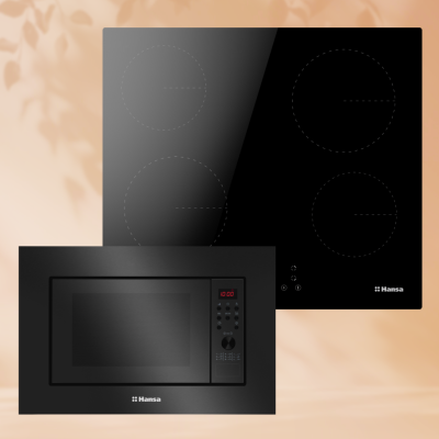 Комплект встраиваемой техники: Электрическая варочная панель Hansa BHC633009 + Микроволновая печь Hansa AMGB20E2GB