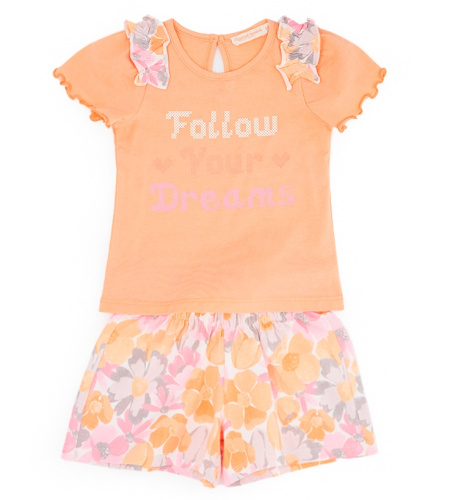 Комплект (футболка+шорты) для маленькой девочки