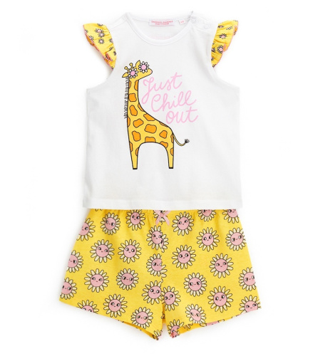 Пижама с коротким рукавом для маленькой девочки