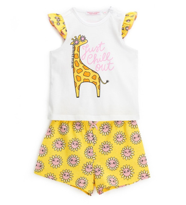 Пижама с коротким рукавом для маленькой девочки