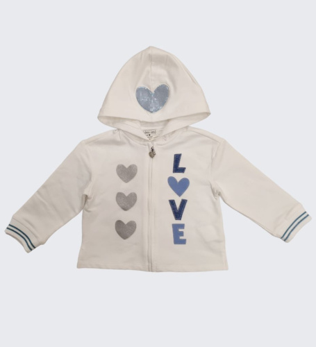 Толстовка на молнии для маленькой девочки