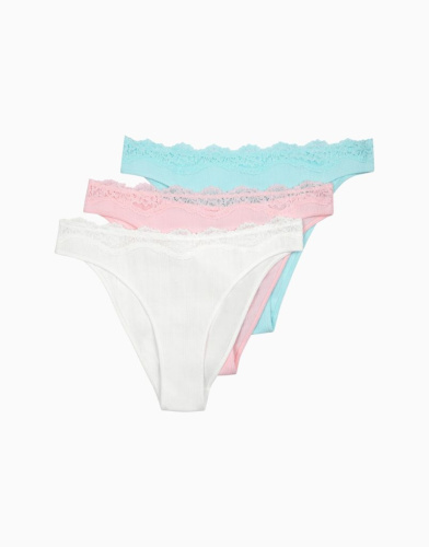 Набор из 3-х танга средняя посадка с высоким вырезом бедра MD941