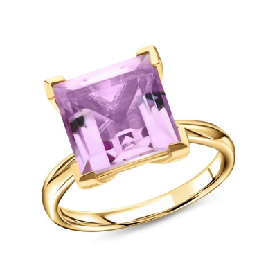 Серебряное кольцо с аметистами природными