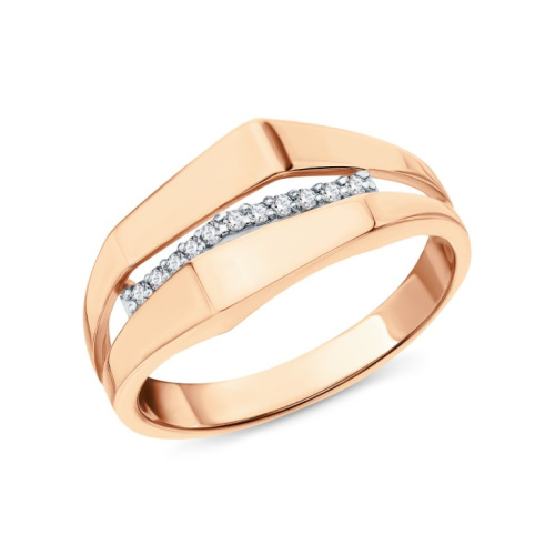 Золотое кольцо с фианитами