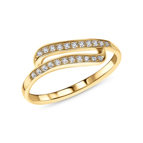 Золотое кольцо с фианитами