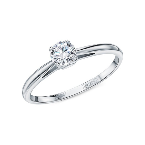 Золотое кольцо с бриллиантами выращенными