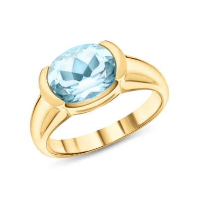 Серебряное кольцо с топазами природными