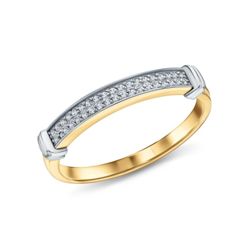 Золотое кольцо с бриллиантами природными