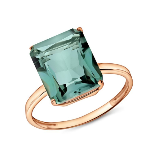 Золотое кольцо с празиолитом природным