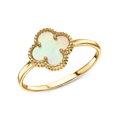 Золотое кольцо с перламутром природным