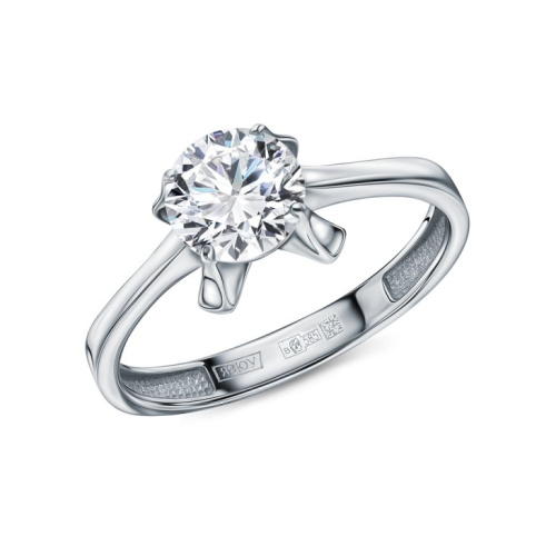 Золотое кольцо с бриллиантами выращенными