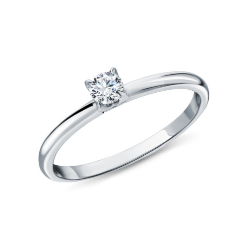 Платиновое кольцо с бриллиантами природными