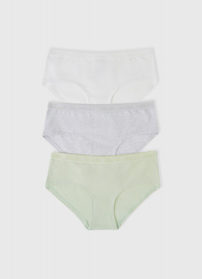 Трусы для девочек, 3 шт., Зеленый
