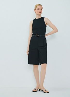 Шорты со складками, Черный