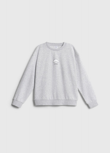 Свитшот с принтом для девочек, Серый