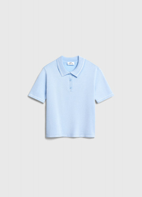 Вязаное поло для девочек, Голубой