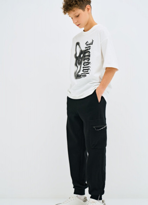 Брюки трикотажные для мальчиков, Черный