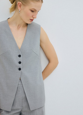 Жилет из поливискозы, Серый