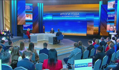 Владимир Путин заявил, что вооружённые силы России улучшают свои позиции на фронте / Анна Лебединская   