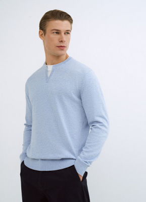 Джемпер с V-вырезом, Голубой