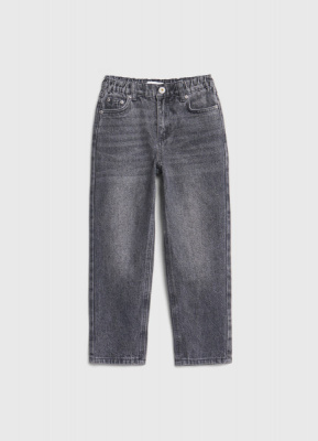 Джинсы Mom для девочек, Серый