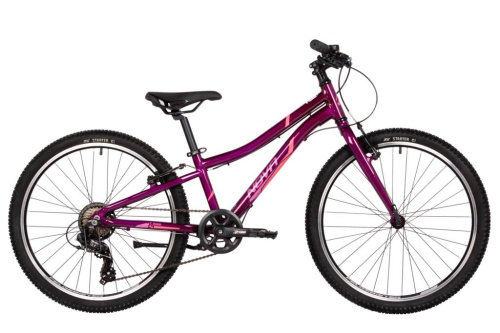 Подростковый велосипед Novatrack Novara 24 V-brake, год 2025, цвет Фиолетовый, ростовка 10