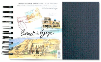 Альбом для акварели на спирали Lana "Carnet de Voyage" 14х22 см 25 л 300 г
