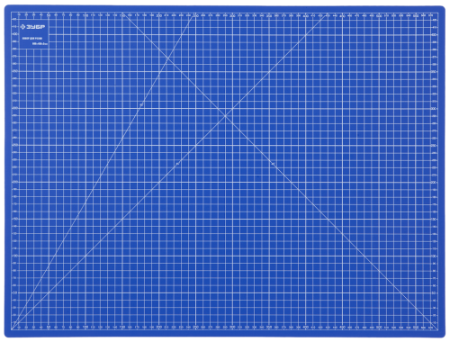 Коврик ЗУБР "ЭКСПЕРТ" 600х450 мм, 3 мм,непрорезаемый, цвет синий