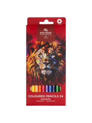 Набор карандашей цветные Koh-I-Noor "RED LION", 24 цв, картон.упак. с подвесом