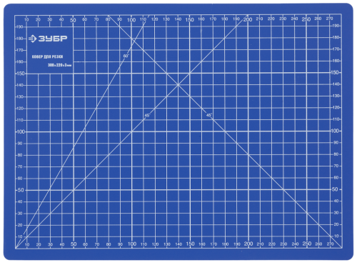 Коврик ЗУБР "ЭКСПЕРТ" 300х220 мм, 3 мм,непрорезаемый, цвет синий